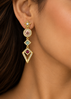Celestia Geometric  Drop Earrings