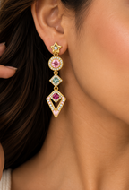 Celestia Geometric  Drop Earrings