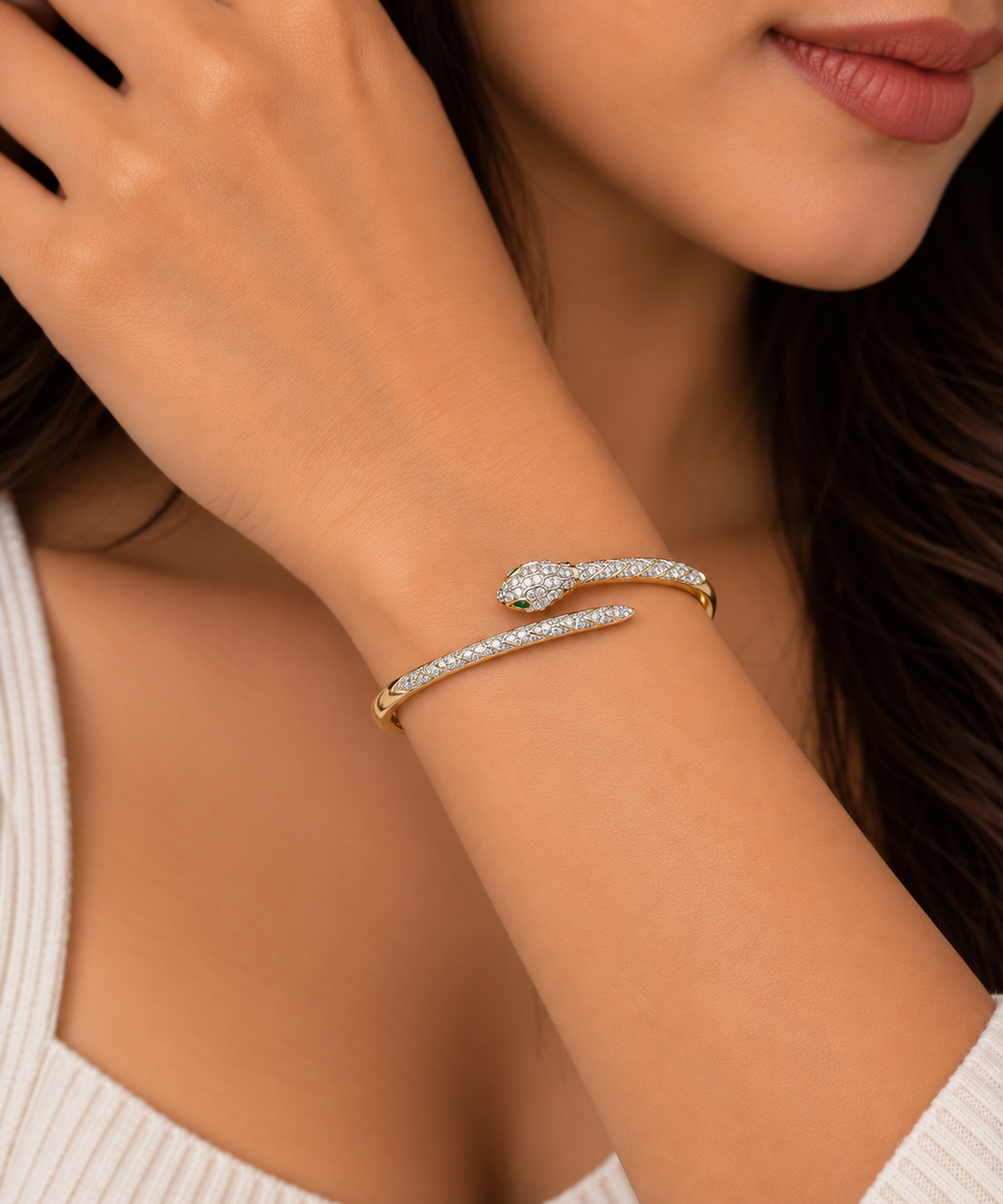 Serpentine Crystal Kada