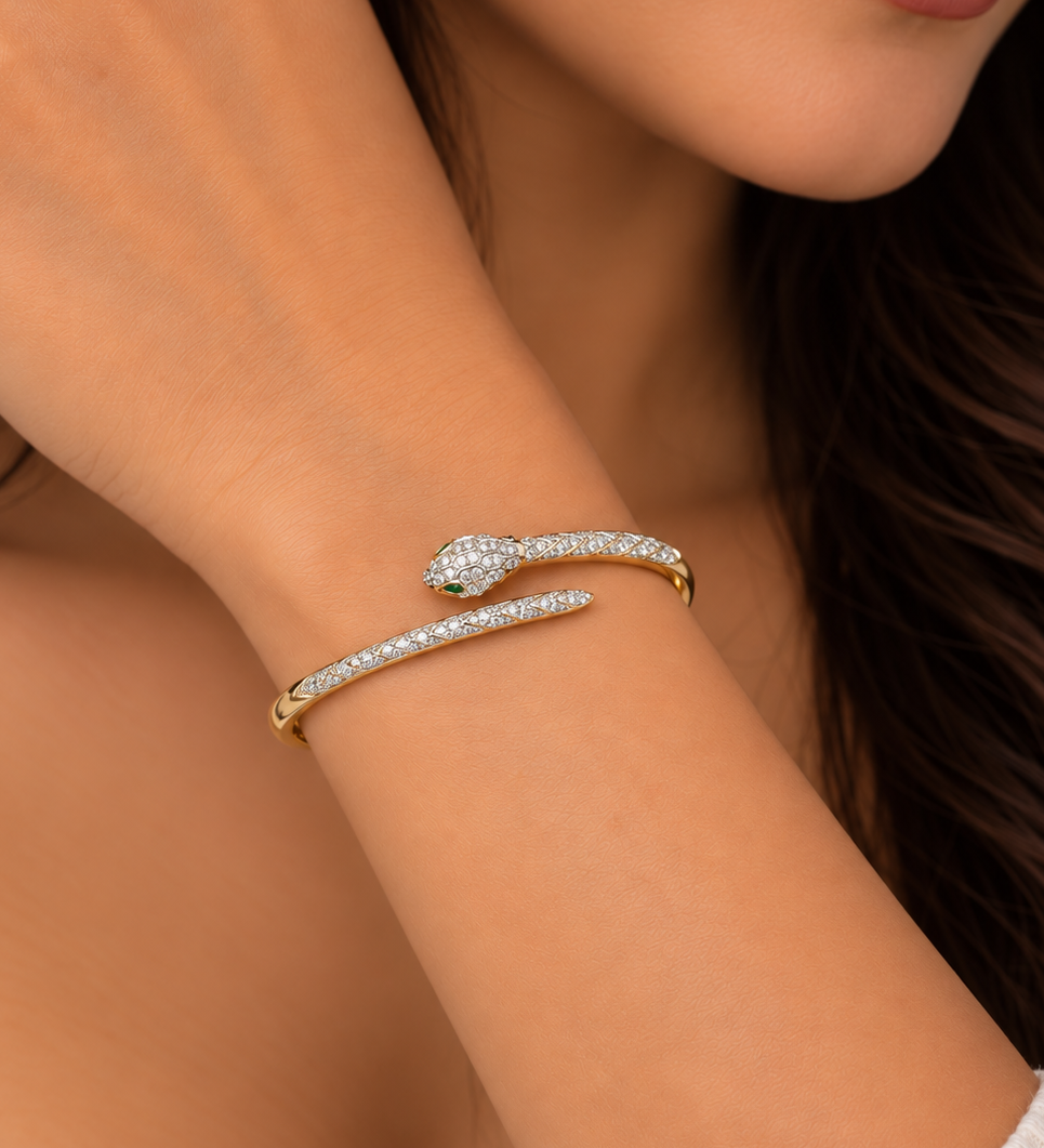 Serpentine Crystal Kada