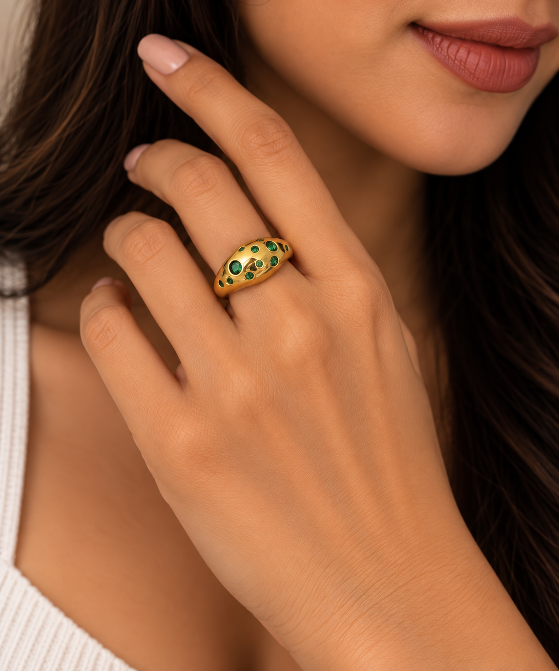 Emerald Celestial Dome Ring