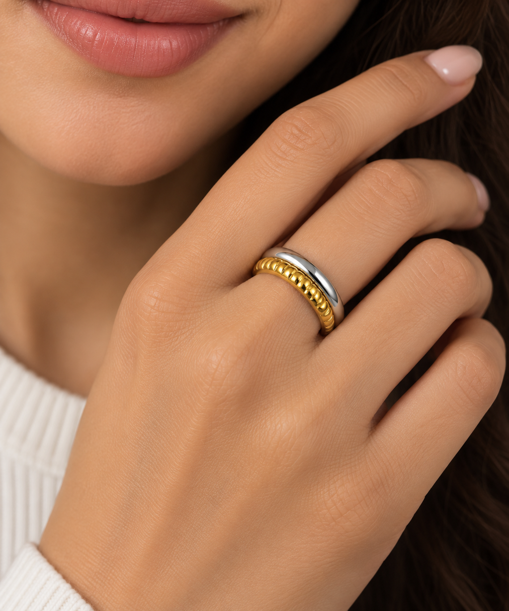 Eclipse Duo-Tone Open  Ring