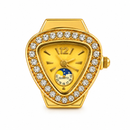 Crystal Triangle Watch Ring