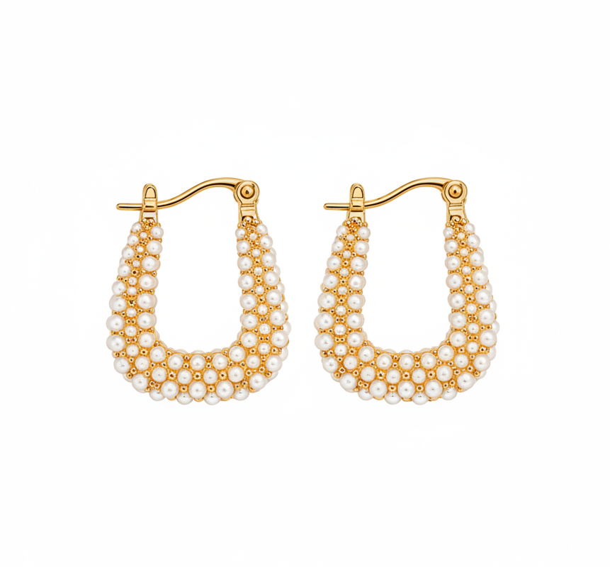 Aurelia Pearl Hoops