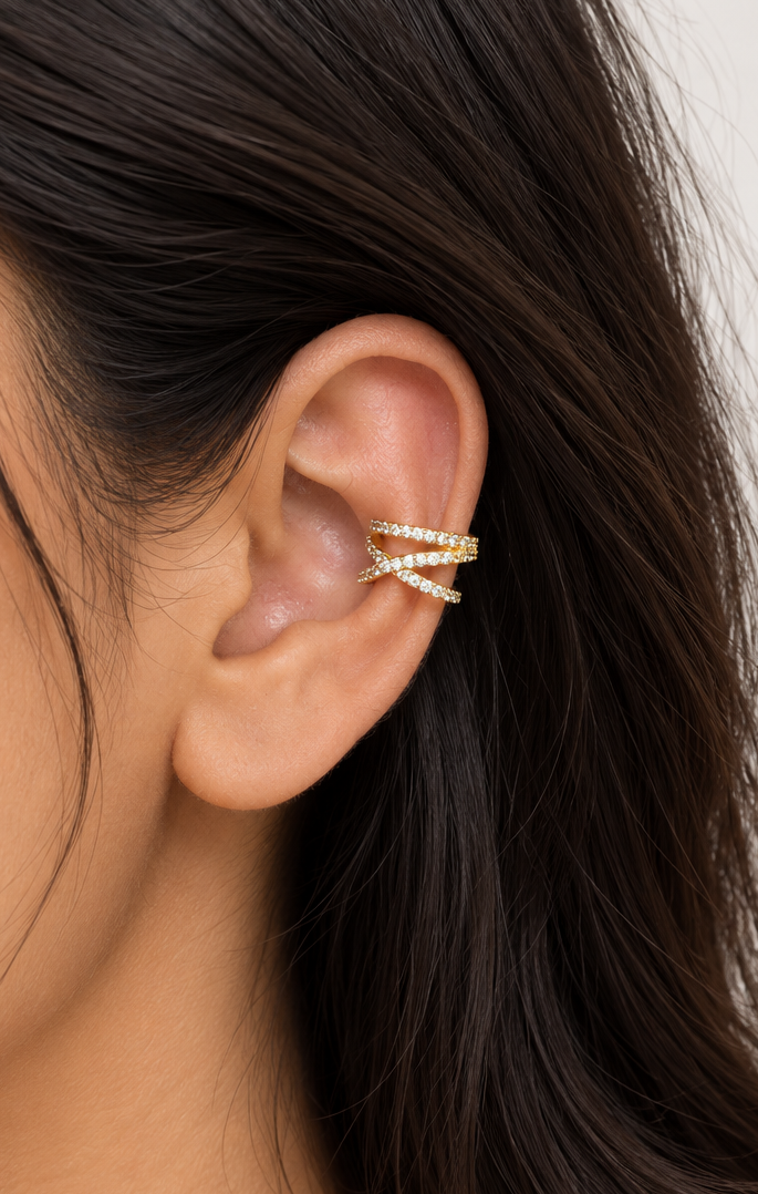 Criss Cross Spark Earcuff
