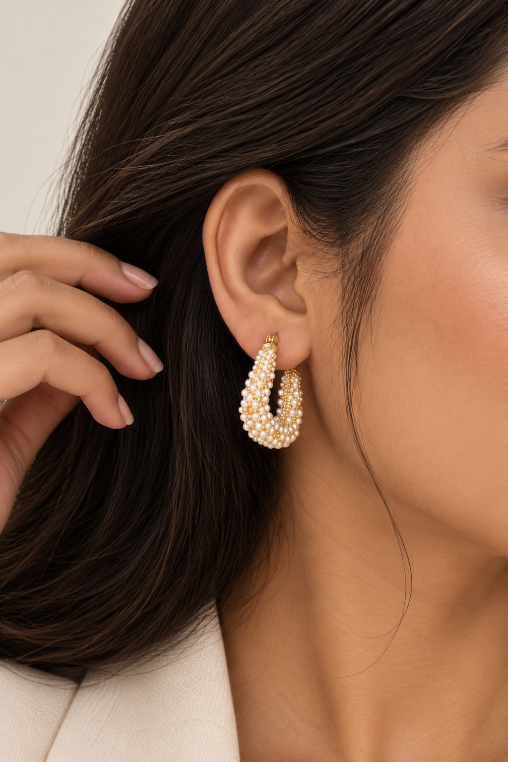 Aurelia Pearl Hoops