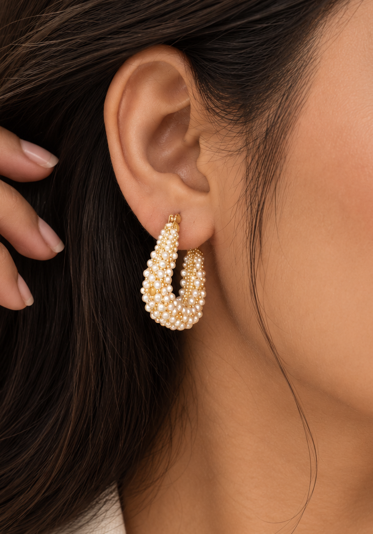 Aurelia Pearl Hoops