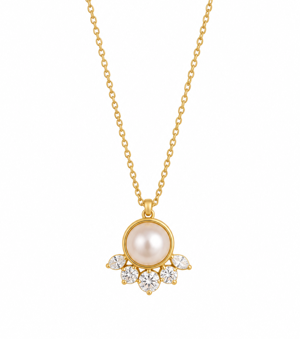 Pearl Blossom Pendant Necklace