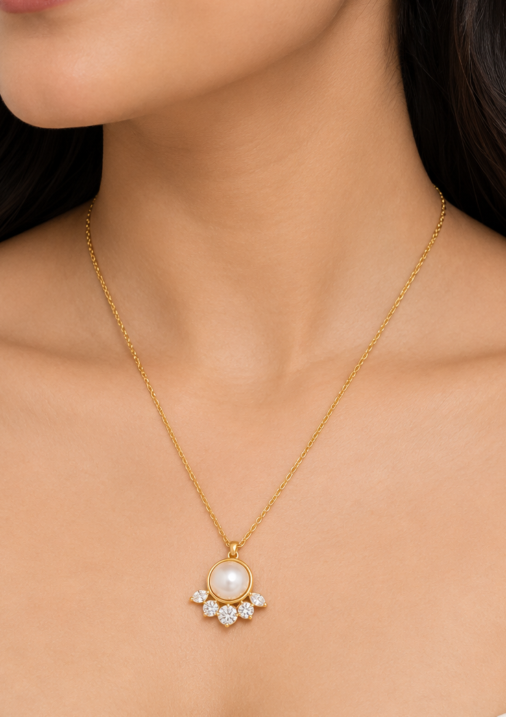 Pearl Blossom Pendant Necklace