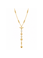 Gold Winged Lariat Necklace