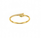 Diamond-Paved Panther Gold Bangle