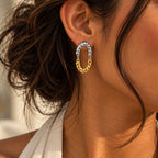 Duo-Tone Twisted Earrings