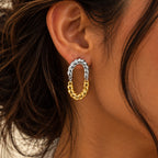 Duo-Tone Twisted Earrings