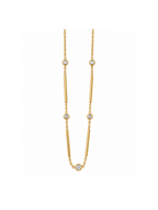 Gold Gemstone Chain Necklace