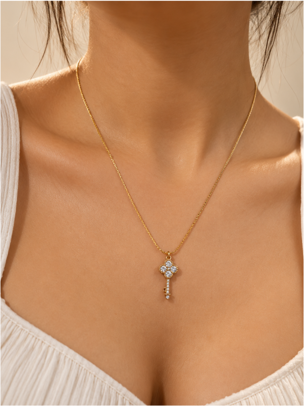 Crystal Key Necklace