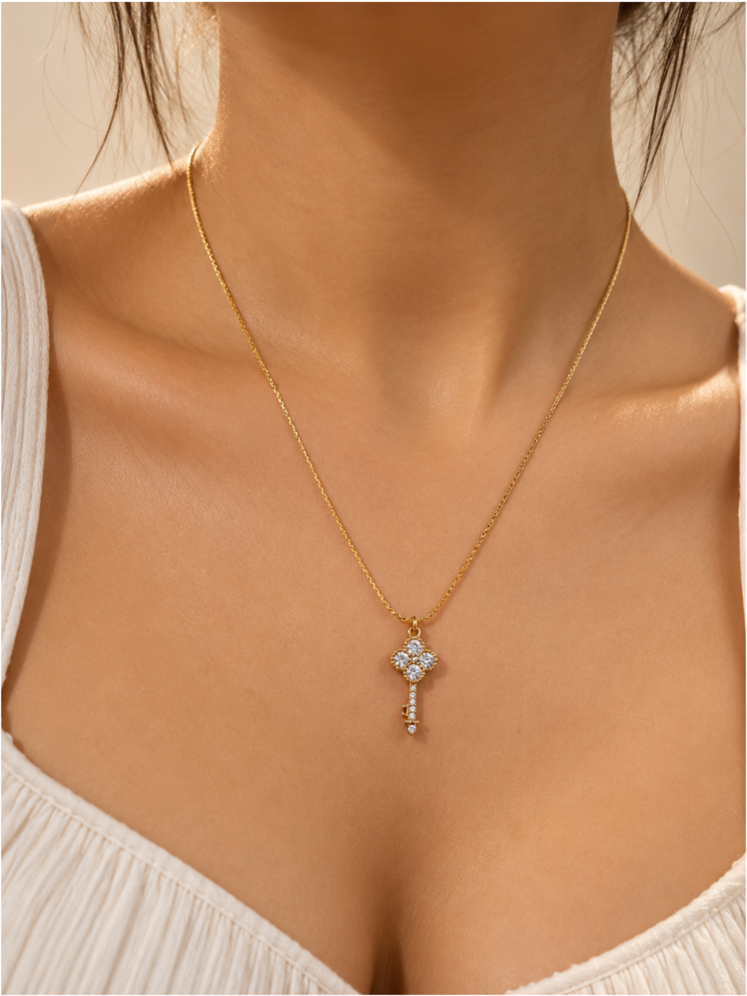 Crystal Key Necklace