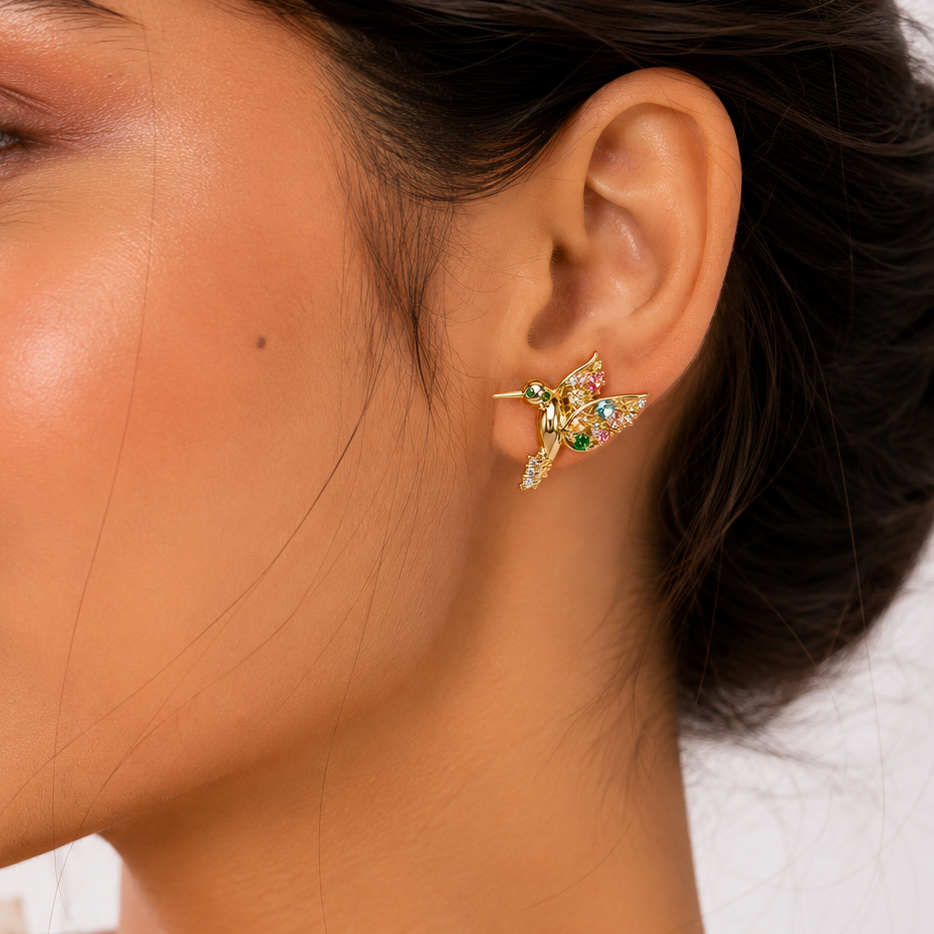 Enchanted Hummingbird Studs