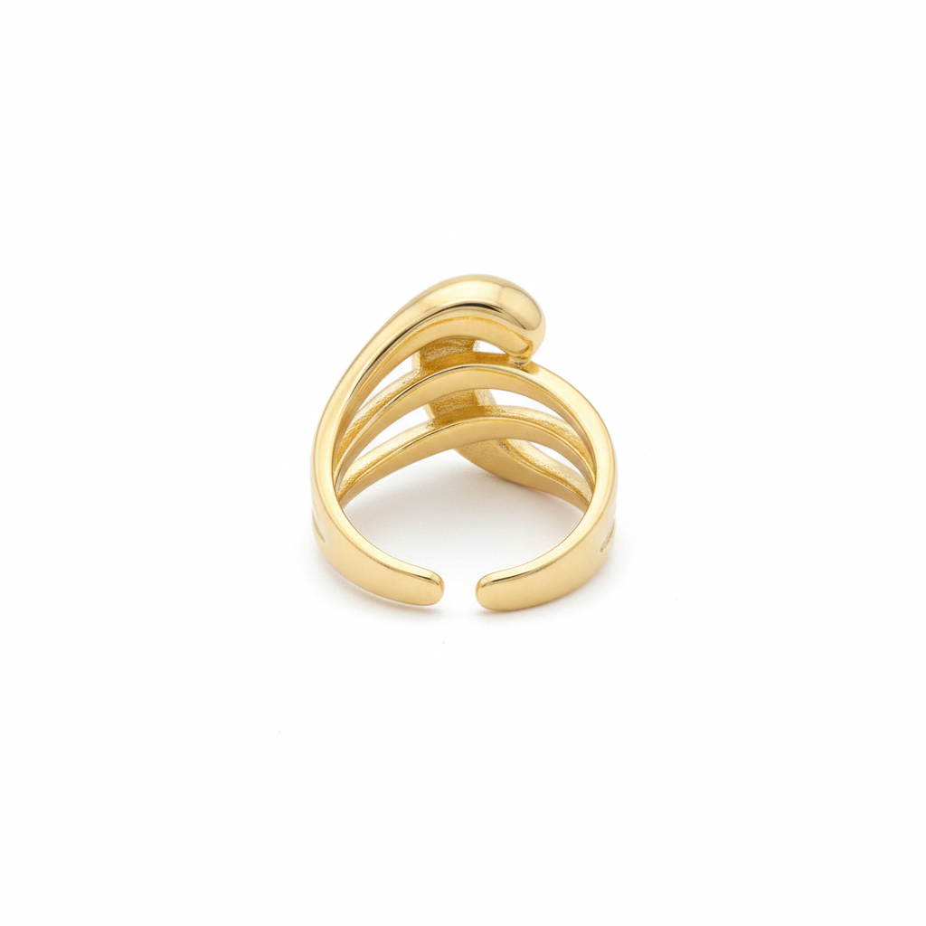 Branch Design Gold Adjustable Ring