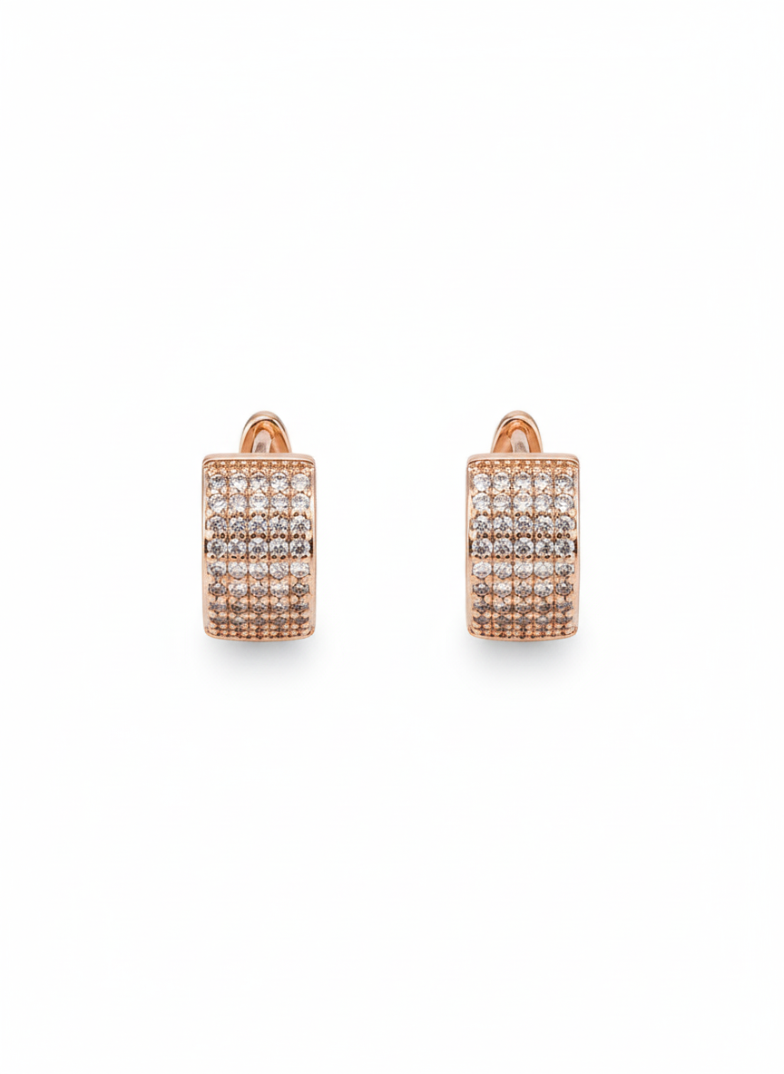 Radiant Pavé Huggies