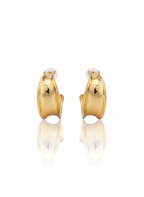 Gilded Concave Statement Hoops