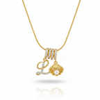 Ocean-Inspired 'L' Initial & Seashell Charm