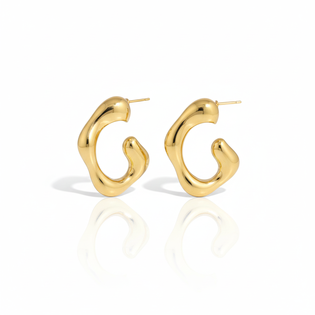 Sculpted Abstract Statement Earrings