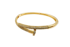 Gilded Nail Pavé Bangle