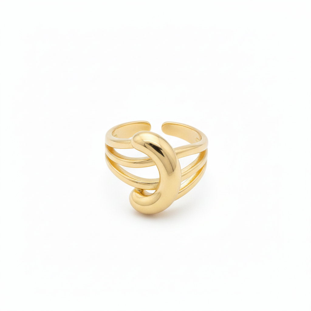 Branch Design Gold Adjustable Ring
