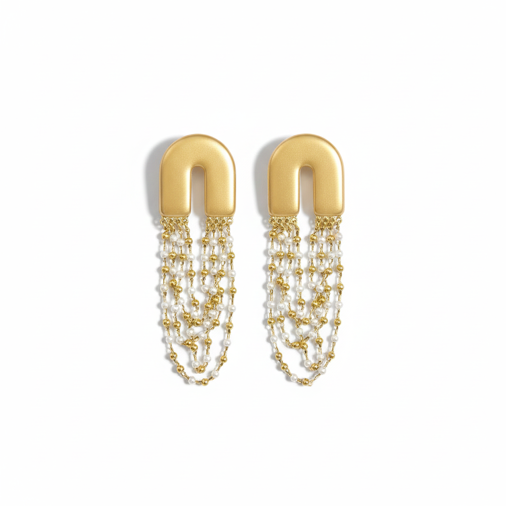 U-Shaped Cascade Earrings