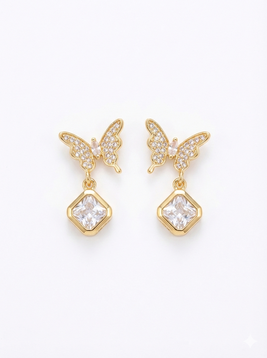Crystal Flutter Studs