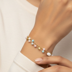 Gold & Jade Charm Bracelet