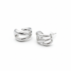 Chunky Silver Twist Hoops