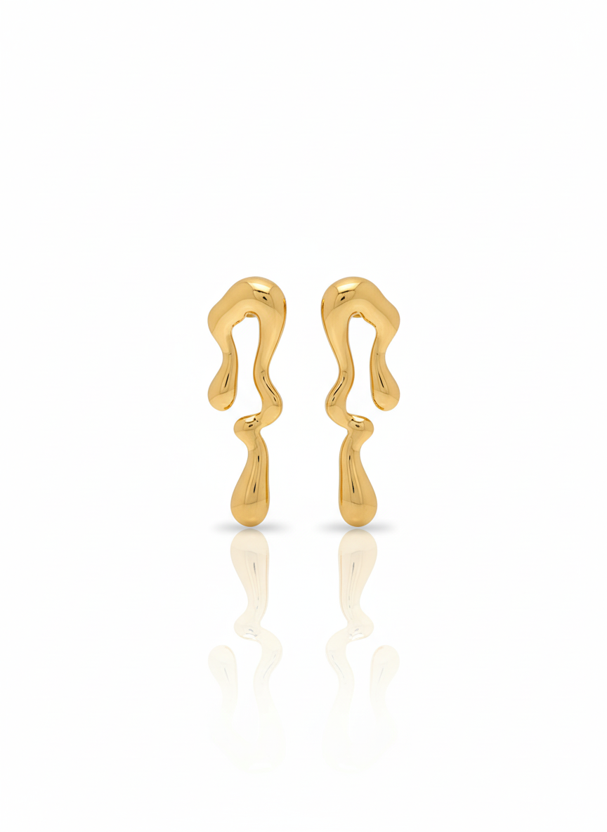 Molten Gold Sculptural Dangles