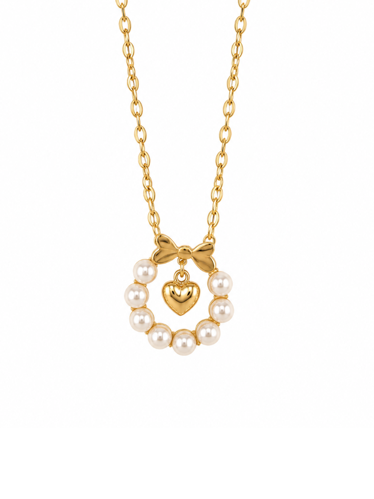 Pearl Bow Necklace