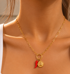 Gold Chili Charm Necklace