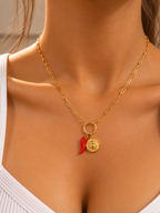 Gold Chili Charm Necklace