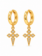 Compass Cross Earrings