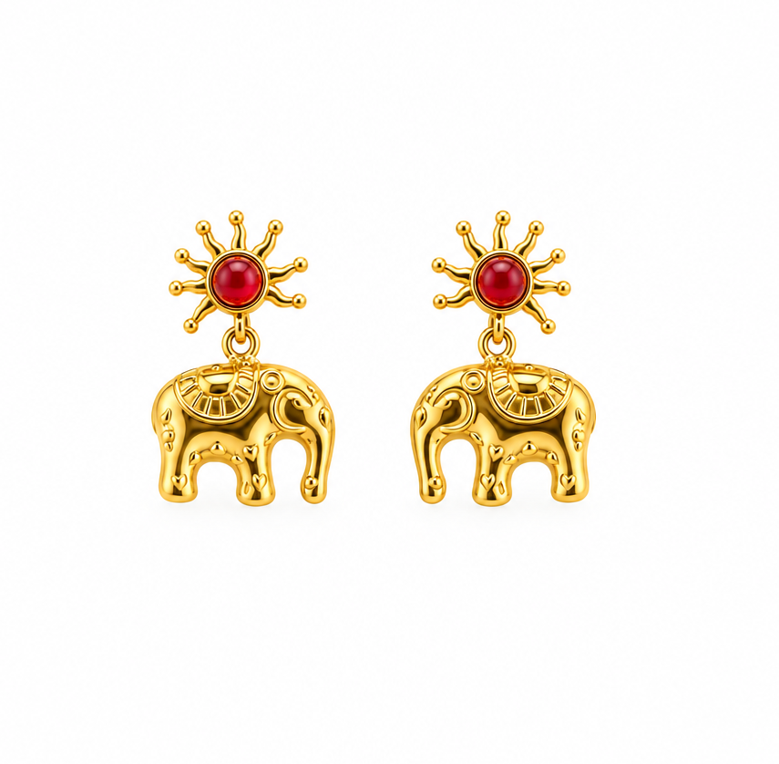 Sunbeam Elephant Drop Earrings