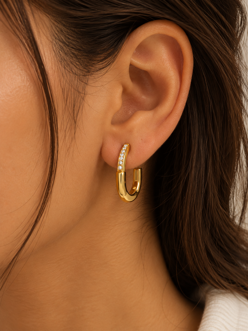 Crystal Hoop Earrings