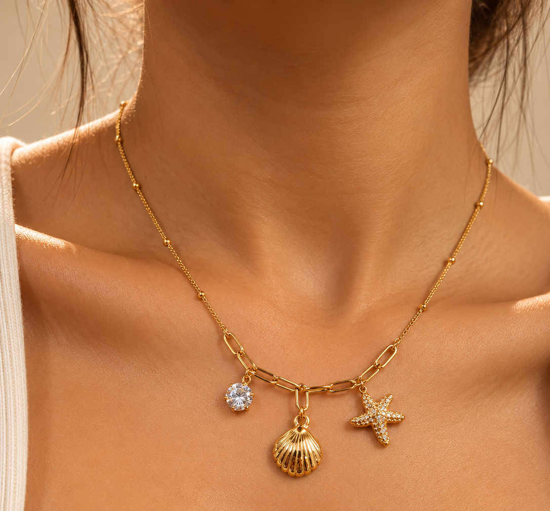 Gold Seashell Necklace