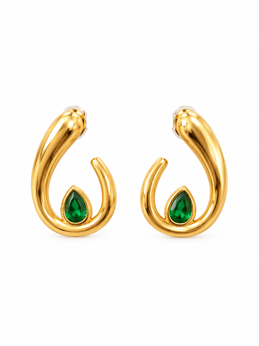 Emerald Swirl Earrings