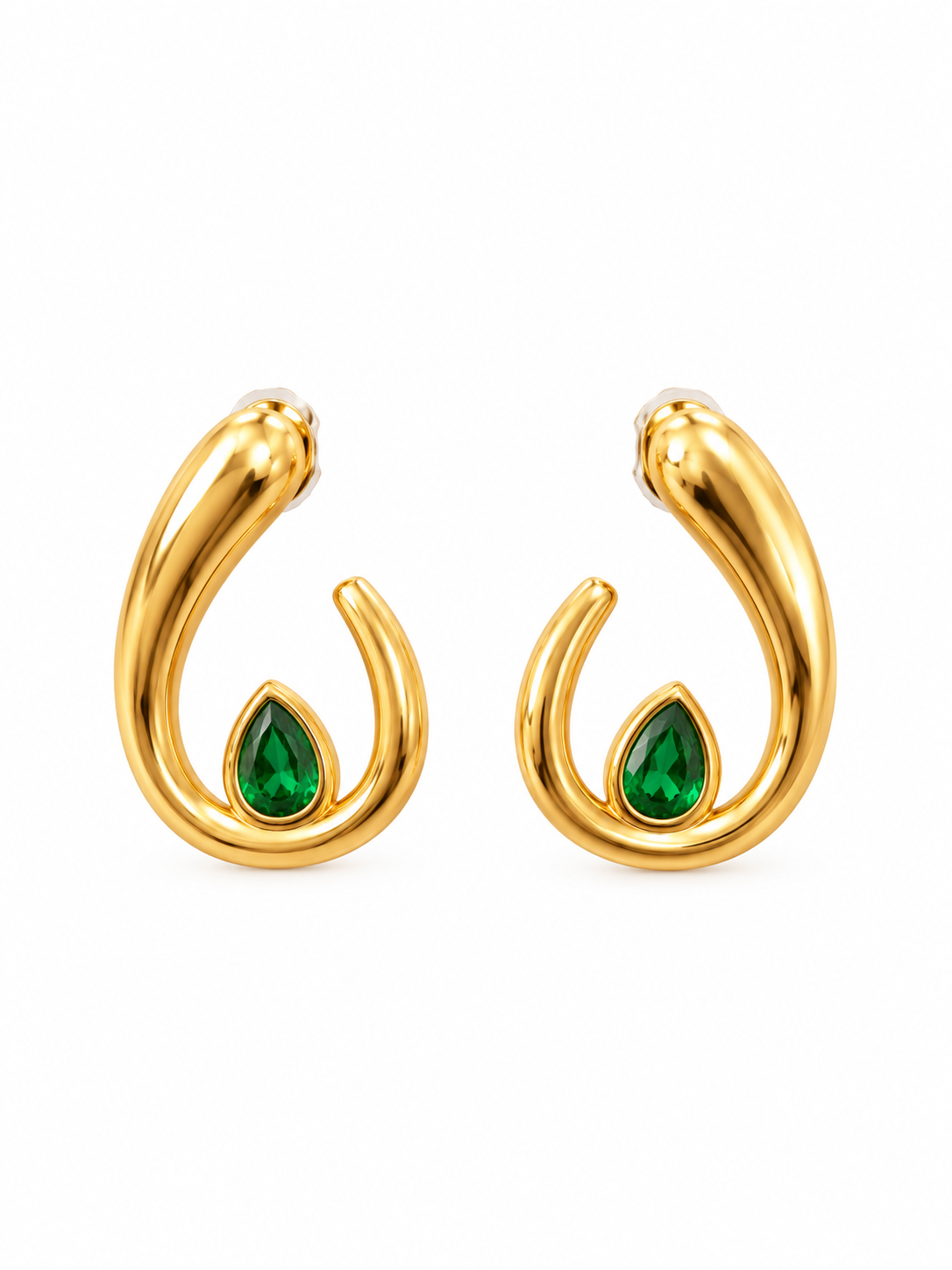 Emerald Swirl Earrings