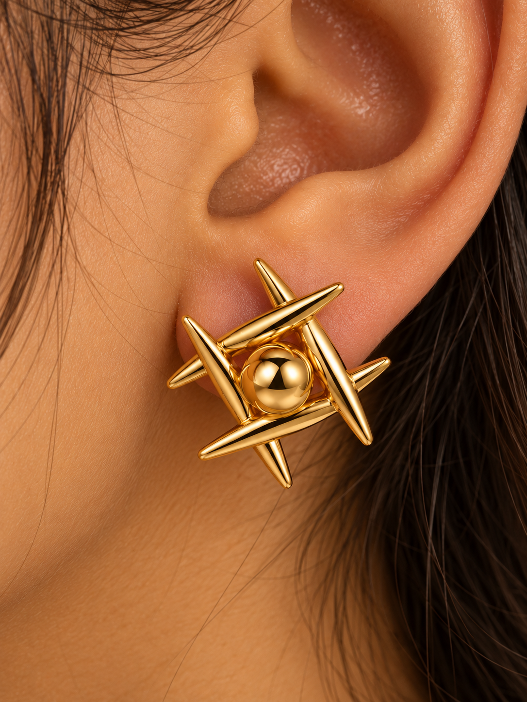 Gold Star Studs