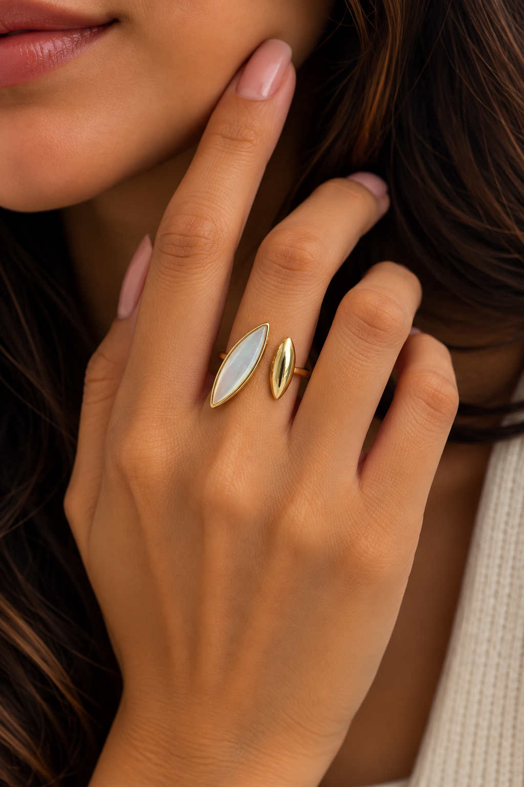 Mother of Pearl Open Ring