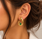 Emerald Swirl Earrings
