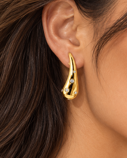 Sculpted Teardrop Studs