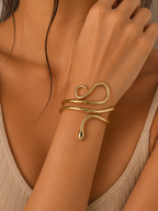 Golden Serpent Cuff Bracelet