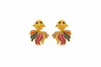 Rainbow Bird Statement Earrings