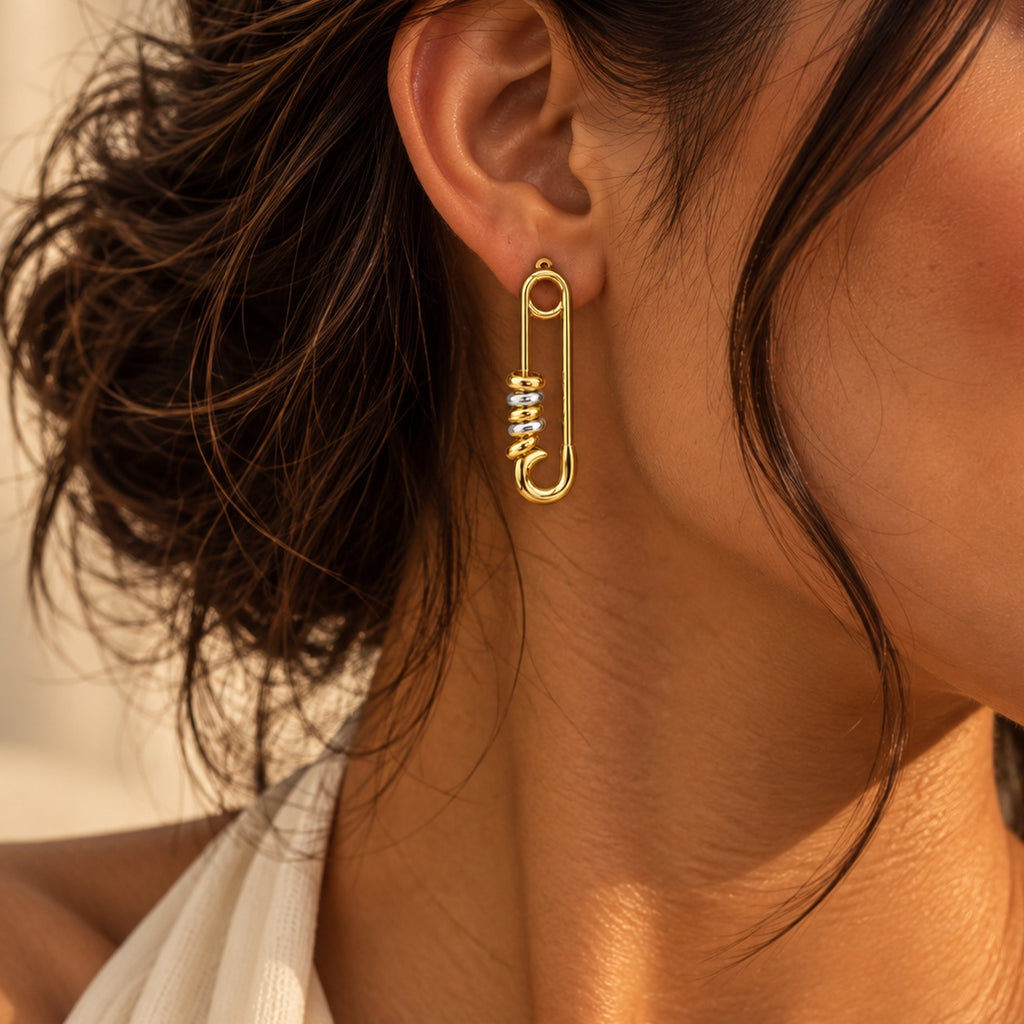 Luxe Safety Pin Earrings