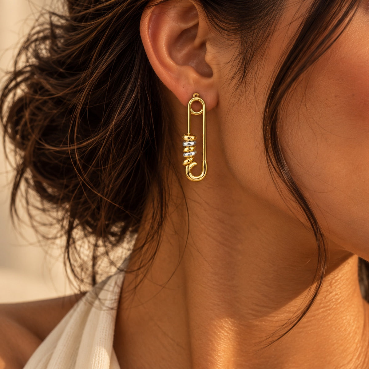 Luxe Safety Pin Earrings